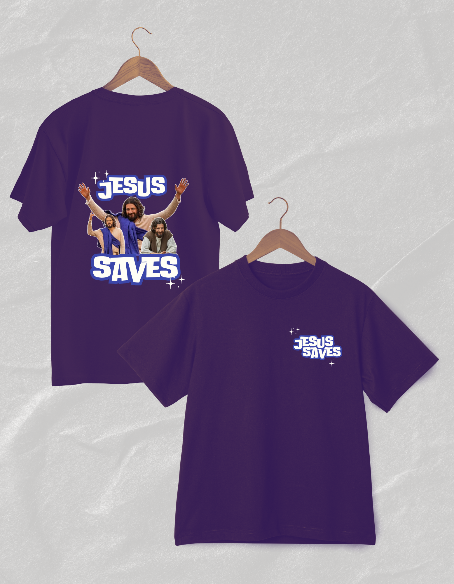 Arte de camiseta Jesus Saves, criada por Mari