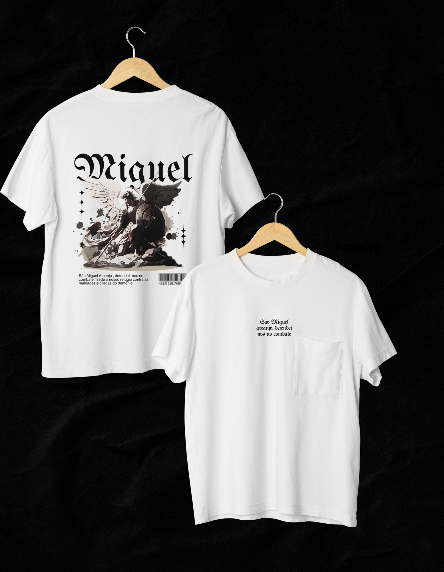 Arte de camiseta Miguel, criada por Mari