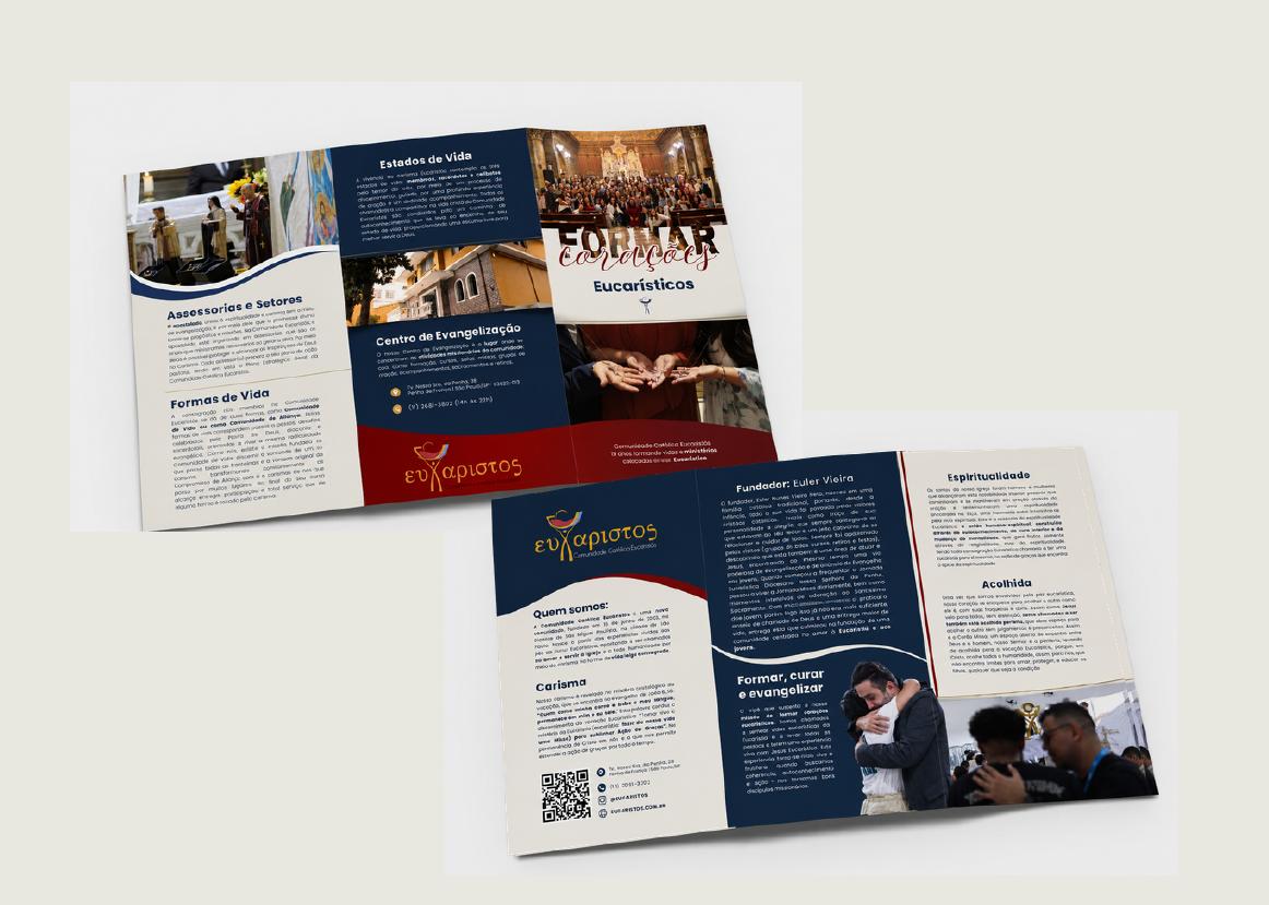 Flyer — apresentação aplicada criado por Mari para a feira vocacional