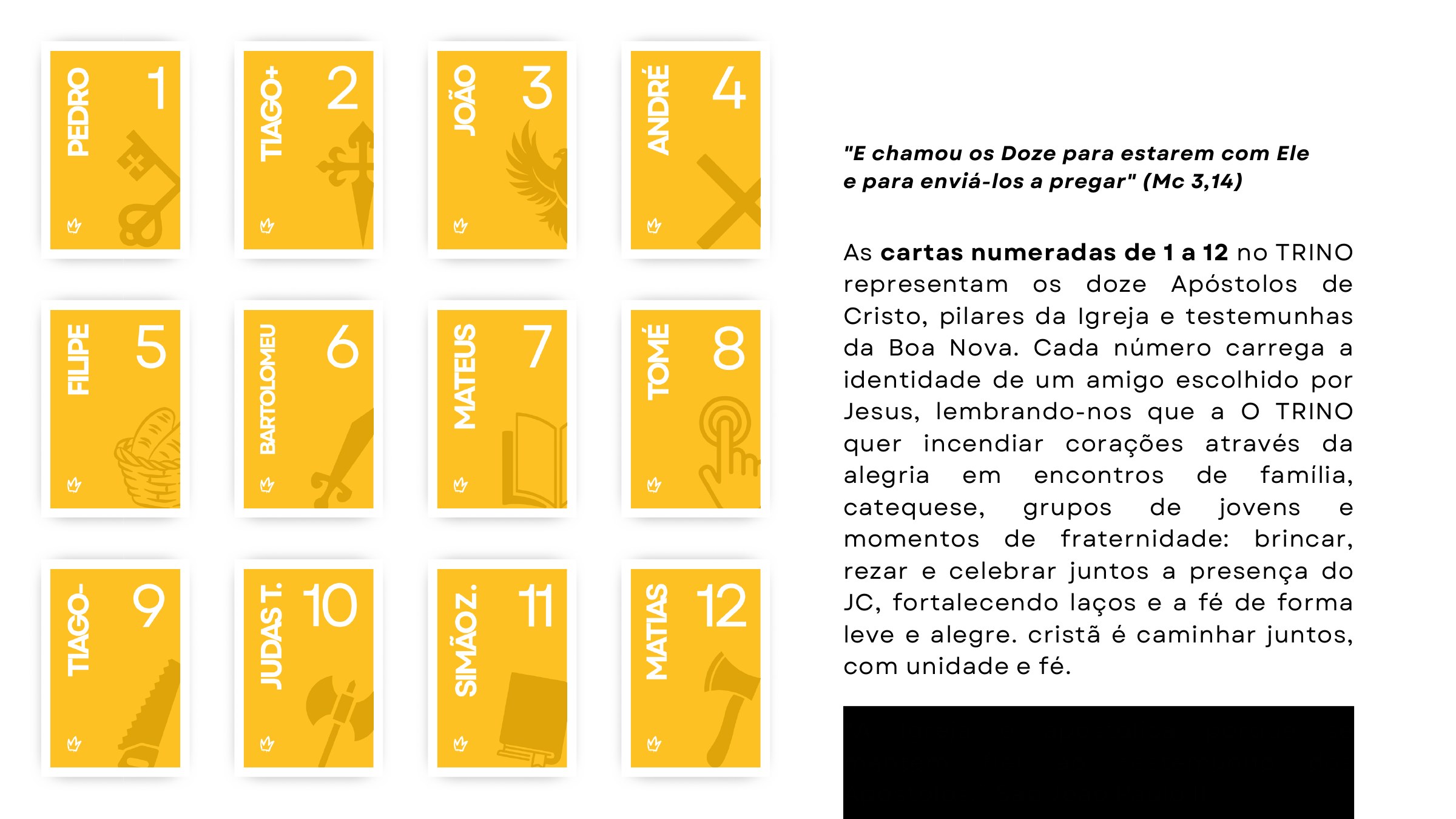 Página 3 da apresentação original do jogo católico Trino